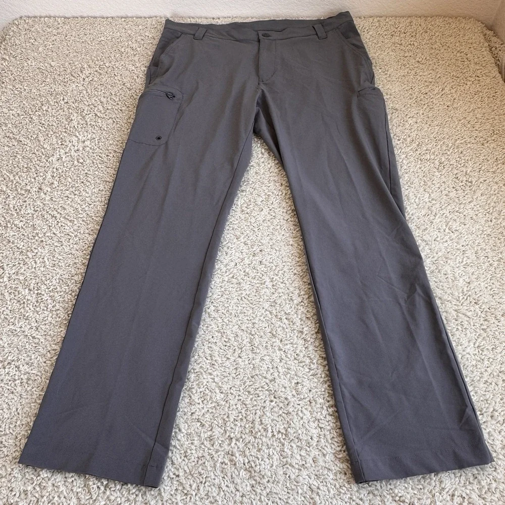Columbia PFG Men's Gray Fishing Pants 38x32 Omni-Shade Omni-Wick Performance